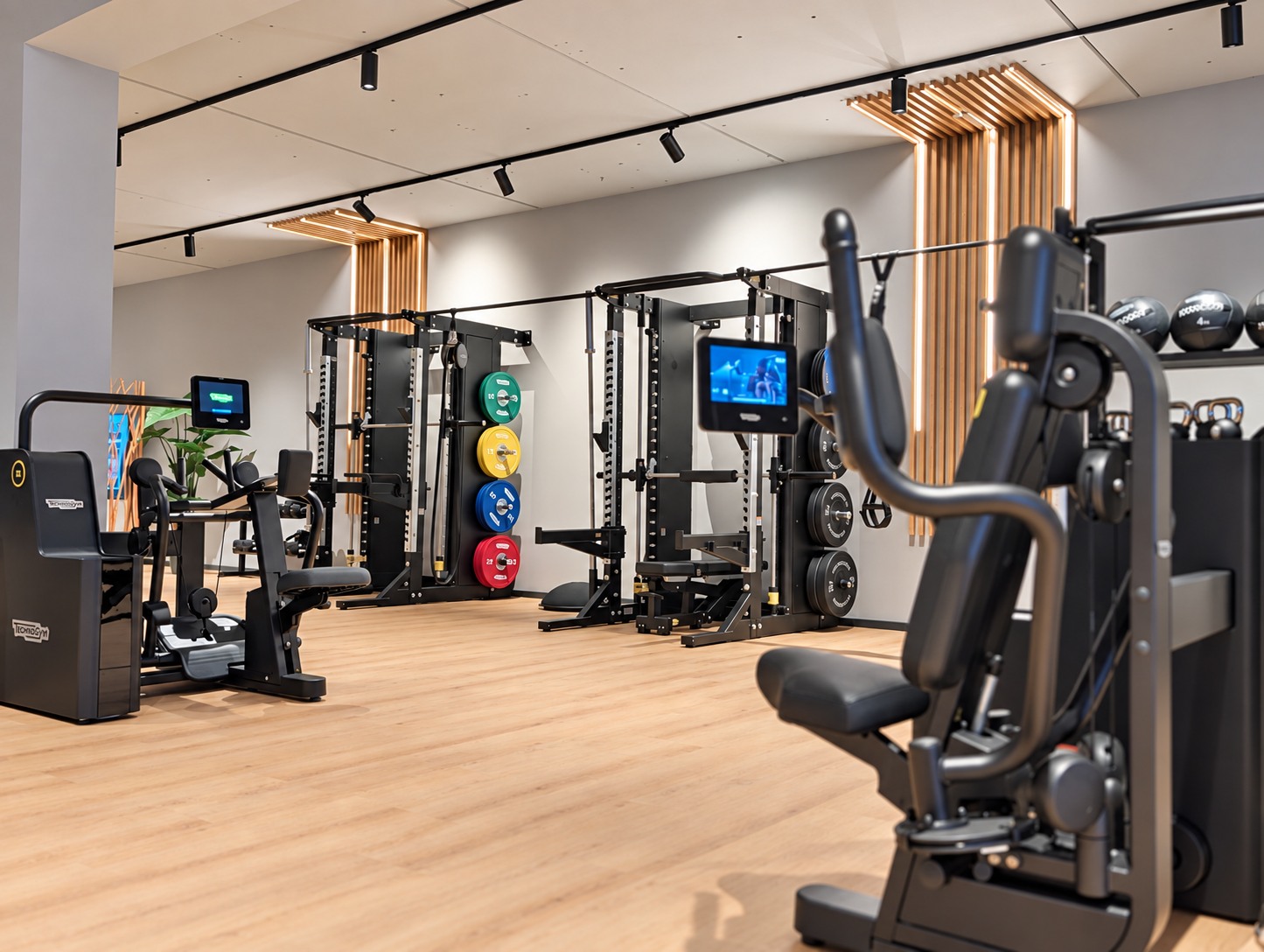 Trainingsgeräte und Kraftstationen auf der offenen Trainingsfläche